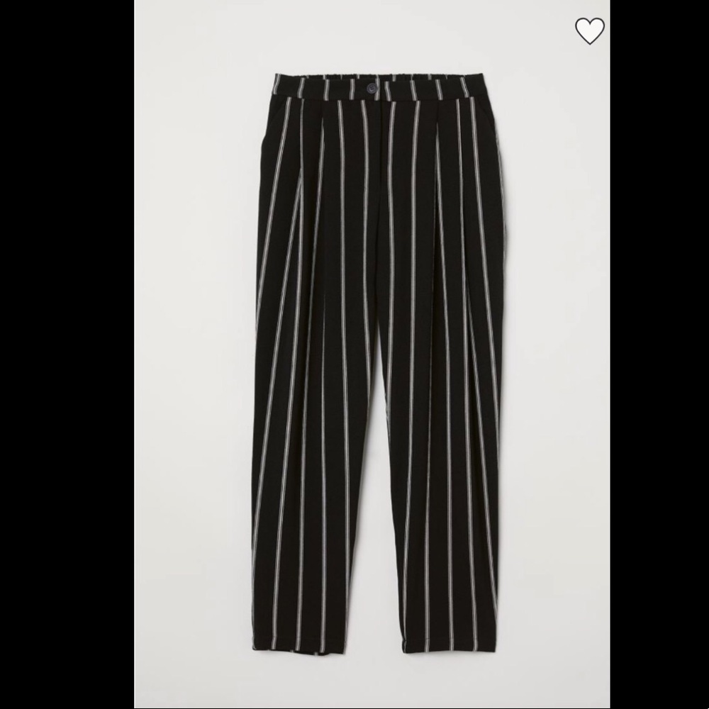 H&M Tapered Black & White Pants - NWOT